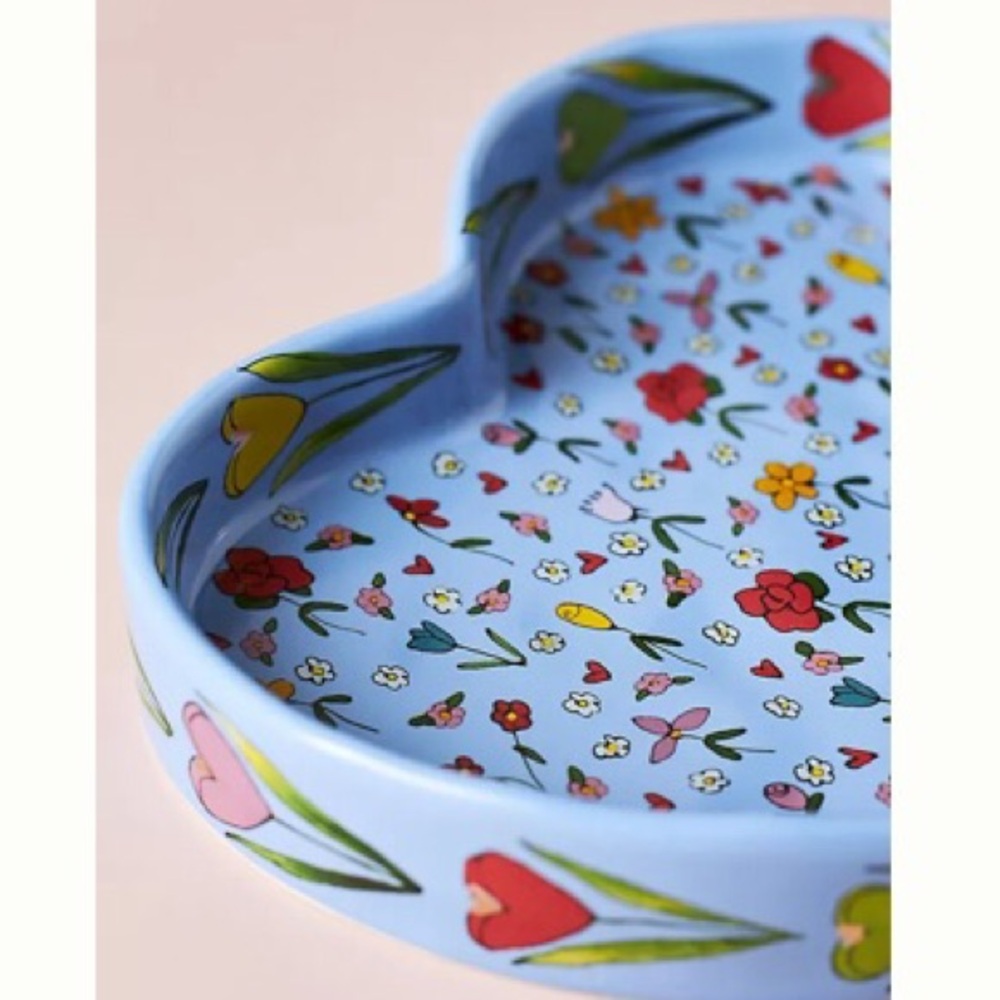 Anthropologie Mud Fairy Trinket Dish Jewelry Tray Glazed Stoneware New In Box - Picture 2 of 11